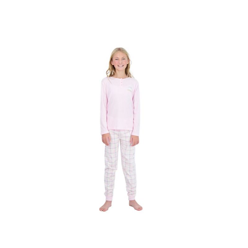 Sleep On It Girls 2-Piece Fleece Pajama Set, 2 of 8