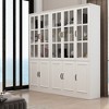 FUFU&GAGA  Large Storage Cabinet Organiser with Glass Door Display Cabinet Bookshelf - 2 of 4