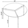 Coaster,Rosalie Round Smoked Glass Top Coffee Table - 2 of 4