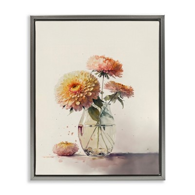 Stupell Industries Blooming Dahlias Painting, 17" x 21"