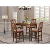 HomeStock 5-Pc Mahogany Finish Solid Wood Top - Dining Room Set - Seats 4 - 2 of 4