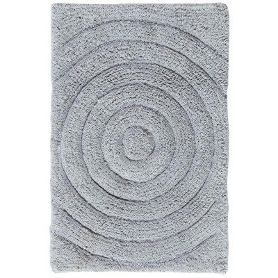 Knightsbridge Echo 220 GSF Non Skid Back Bath Rug 17" x 24" - Silver