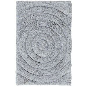 Knightsbridge Echo 220 GSF Non Skid Back Bath Rug 17" x 24" - Silver - 1 of 3