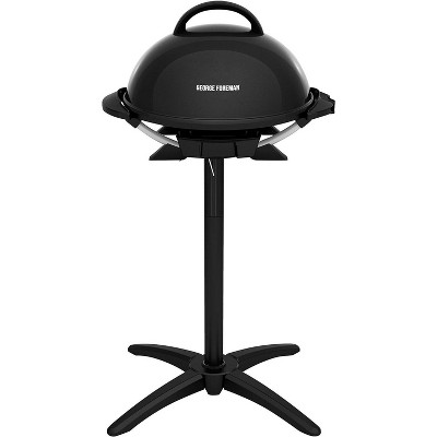 George Foreman Black Electric Indoor/Outdoor Grill with Smoker