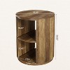 Tribesigns 3-Tier Round End Table, side table with Storage Shelf for Living Room, Bedroom - 2 of 4