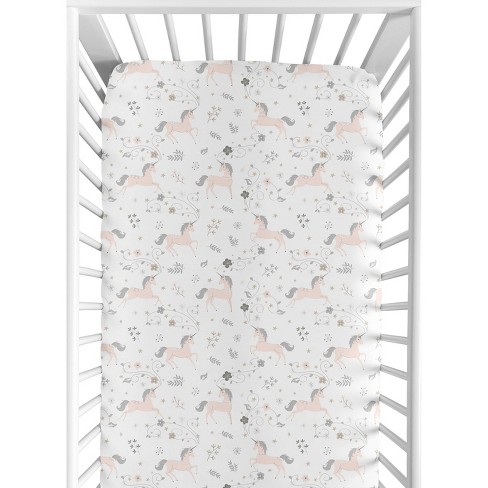 Unicorn fitted crib sheet sale