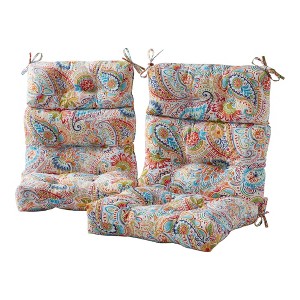 Kensington Garden 2pc 24"x22" Outdoor Seat and Back Chair Cushion Set - 1 of 4