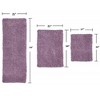 Fantasia Bath Rug Collection Cotton Shaggy Pattern Tufted Set of 3 Bath Rug Set - Home Weavers - 2 of 3
