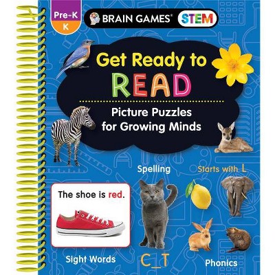 Brain Games Stem - Get Ready to Read - by  Publications International Ltd & Brain Games (Spiral Bound)