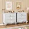 Coucheta Fluted 3 Drawer Dresser, 30" Modern Wood Chest, Nightstand for Bedroom, Storage Cabinet for Living Room, Hallway, Multiple Colors - 4 of 4