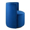 Modway Della Performance Velvet Fabric and Iron Swivel Chair in Navy - 2 of 4