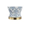 22.25" Ceramic Juliana Traditional Classic Chinoiserie Table Lamp (Includes LED Light Bulb) Blue/White - JONATHAN Y: Empire Shade, Linen - 2 of 4