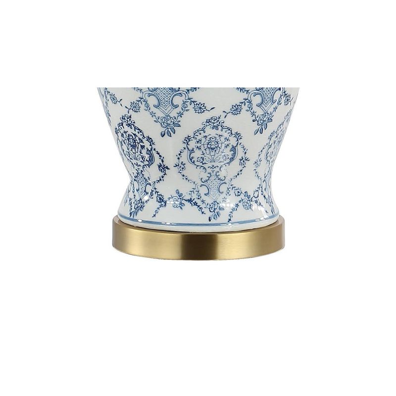 22.25&#34; Ceramic Juliana Traditional Classic Chinoiserie Table Lamp (Includes LED Light Bulb) Blue/White - JONATHAN Y, 1 of 6