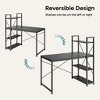 Bestier 47inch Computer Desks with Reversible Bookshelf, Standing Writing Desk for Home Office/Studying/Gaming - 4 of 4