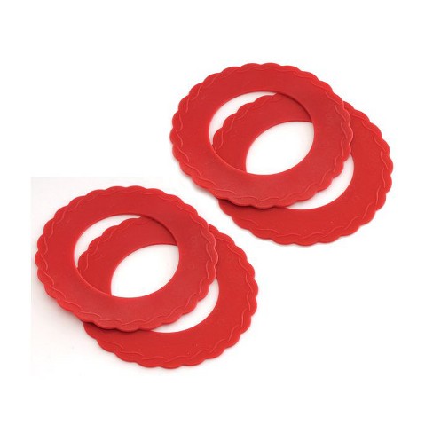 Norpro 6 inch Silicone Mini Pie Pan Shields Set Of 4 Red Target