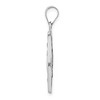 Black Bow Jewelry 14k White Gold Hollow Round Miraculous Medal Pendant, 20mm (3/4 Inch) - 2 of 4