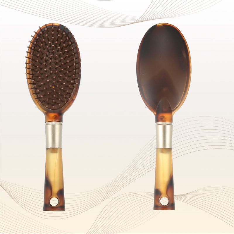 Unique Bargains Ultra-Smooth Textured Dry Wet Hair Brush Brown 1Pc, 5 of 8