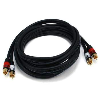 Monoprice Premium RCA Cable - 10 Feet - Black | 2 RCA Plug to 2 RCA Plug, Male to Male, 22AWG