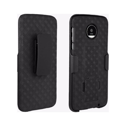 Verizon Kickstand Shell Holster Combo For Moto Z Droid Black