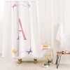 Deny Designs April Lane Art Simple Bow Monogram Shower Curtain - 2 of 3