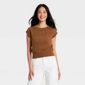 Suéter de Cuello Redondo con Manga Capa para Mujer - Universal Thread™