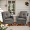 Outdoor Rocking Chairs Set of 2, All Weather Resin Wicker Patio Furniture Rocking Patio Chairs with Cushion and Metal Rocker Bars for Porch - 3 of 4
