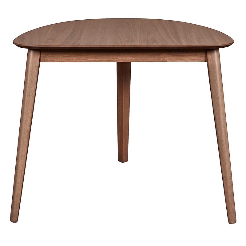 New Classic Furniture Oscar Triangular Corner Table w/Tapered-Leg Design & Veneer Walnut Tabletop Ideal for Loft, Apartment, Dorm Room or Small House, 4 of 7