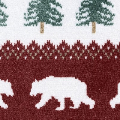 Grizzly Peak Red Reversible Sherpa Fleece Throw Blanket