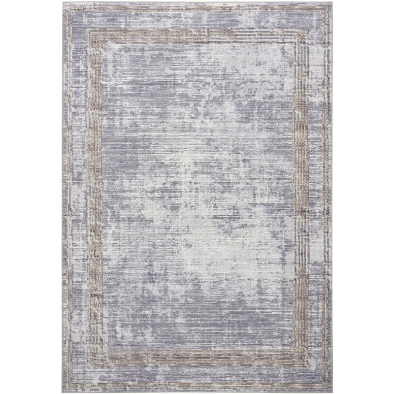 Inspire Me! Home Décor Daydream Distressed Double Border Non-Skid Washable Area Rug, 1 of 10