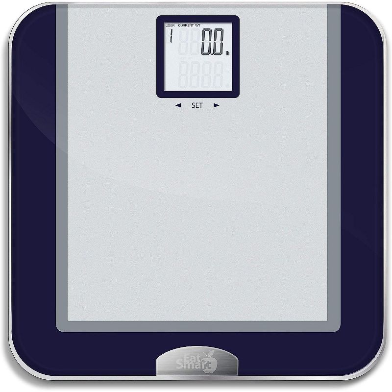 EatSmart Precision Tracker Digital Bathroom Scale with Accutrack Software, Silver/Grey, 1 of 5