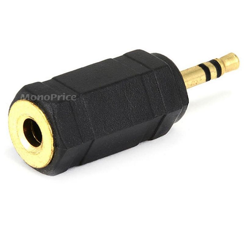 Monoprice 2.5mm TRS Stereo Plug to 3.5mm TRS Stereo Jack Adapter, Gold Plated, 2 of 3