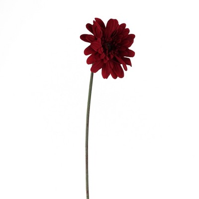 Allstate Floral 21.5" Red/Brown Leafless Gerbera Daisy Artificial Floral Spring Craft Pick