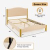 Costway Full\Queen Size Upholstered Bed Frame Mattress Foundation Platform Quilted Headboard - 4 of 4