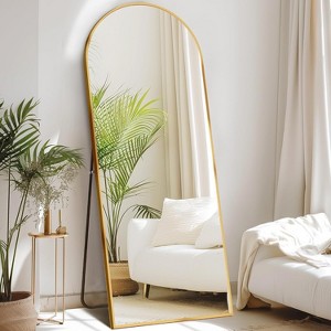 64"x21" Arched Full Length Mirror, Standing or Leaning Full Body Mirror with Aluminum Alloy Thin Frame. - 1 of 4