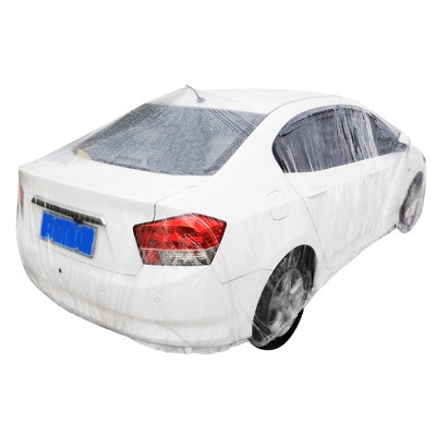 X-Autohaux Universal Clear Plastic Temporary Vehicle Car Cover M