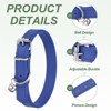 Unique Bargains Dog Collar with Bell Adjustable Buckle PU Leather Dog Collars - 3 of 4