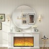 Apmir Round High Quality Aluminum Alloy Framed French Cleat Mounted Wall Decor Bathroom Vanity Mirror in matte black with 5-Year Warranty - 3 of 4