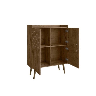 Bogart Brown Mid-Century Modern 4 Shelf Accent Cabinet