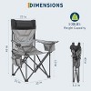 Oversized Padded Camping Chairs,Folding Camp Chair - 500 LBS Support for Adults - Comfortable Camping Chair with High Back & Pillow, 1 Pack - 2 of 4