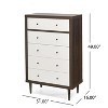 Industrial 5-Drawer Dresser Modern closet Chest Storage Cabinet living Room-Christopher Knight Home - 4 of 4