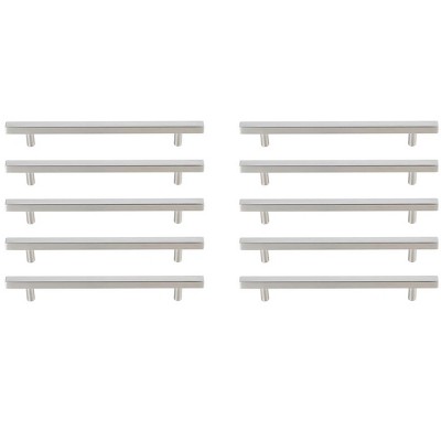 Elegant Lighting Dior 7-9/16" Center to Center Brushed Nickel Bar Pull Multipack (set of 10)