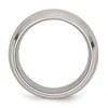 Black Bow Jewelry Men's 10mm Stainless Steel Brushed Domed Polished Beveled Edge Band - 2 of 4