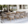 PURPLE LEAF Patio Dining Set All-Weather Wicker Aluminium Outdoor Table and Chairs Set for Backyard Decor Kitchen Modern Furniture Set - 3 of 4