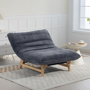 Racxily Bean Bag Chair for Adults, Accent Armless Lazy Sofa, Casual Single Sofa, Corduroy Fabric, For Living Room and Bedroom - 1 of 4