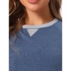 cheibear Women's Short Sleeve Sleepwear with Pockets Casual Short Pajama Sets 2 Pcs - 4 of 4
