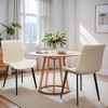 Dsvimoy Accent Chair Modern Upholstered Chair Set of 2 with Metal Legs for Dining and Living Spaces, Beige, 26.97"*20.87"*16.93" - 2 of 4