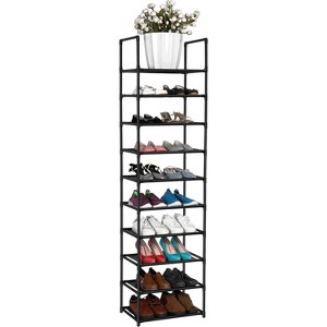Attop 10 Tiers Shoe Rack 20-25 Pairs Sturdy Shoe Shelf for Bedroom, Closet, Garage, Hallway - 1 of 4