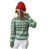 Women's Sweater Festive Knitted Christmas Sweater Snowflake Pullover - 2 of 3