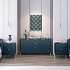 Festivo 3pc Modern Elegance 2 Drawer Nightstands and 3 Drawer Dresser Set Navy - 3 of 4