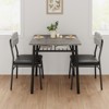 3 Pcs Dining Table Set for 2,with Storage Rack,Space Saving Dining Table & 2 Padded Chairs,Kitchen Table & Chairs Set for Small Space - 4 of 4